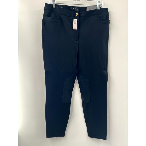 Talbots Women's Black Solid Stretch Mid Rise Skinny Leg Ankle Pants Size 12 NWT - Picture 1 of 11
